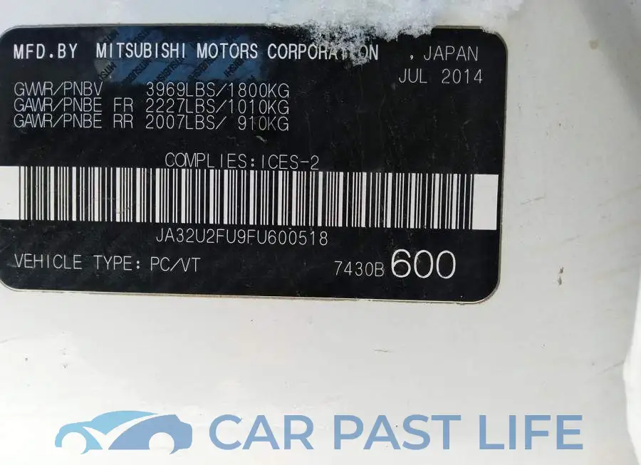 JA32U2FU9FU600518# 9