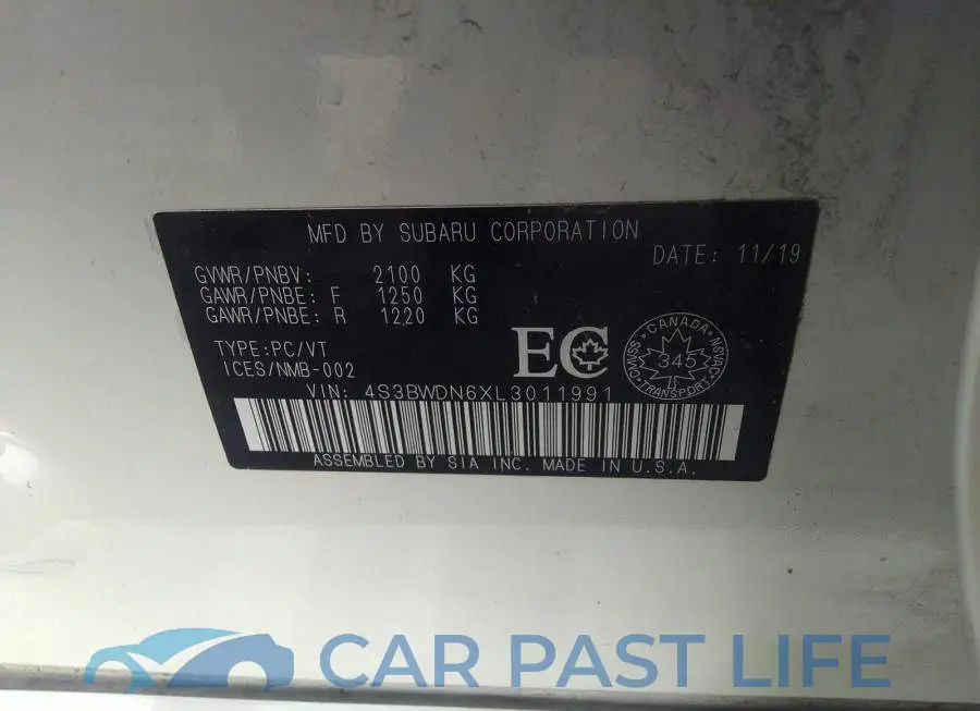 4S3BWDN6XL3011991# 9