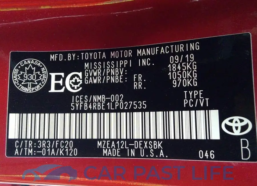 5YFB4RBE1LP027535# 9