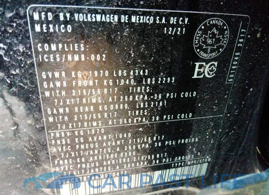 3VVCX7B26NM050472# 9