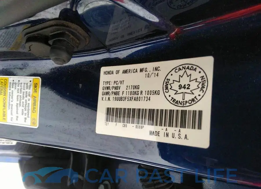 19UUB3F5XFA801734# 9