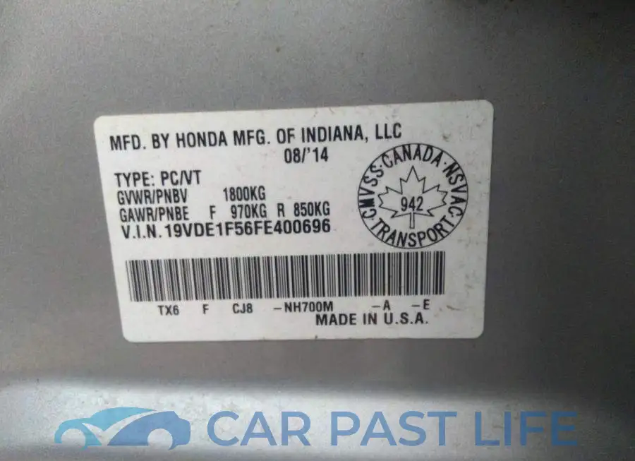 19VDE1F56FE400696# 9