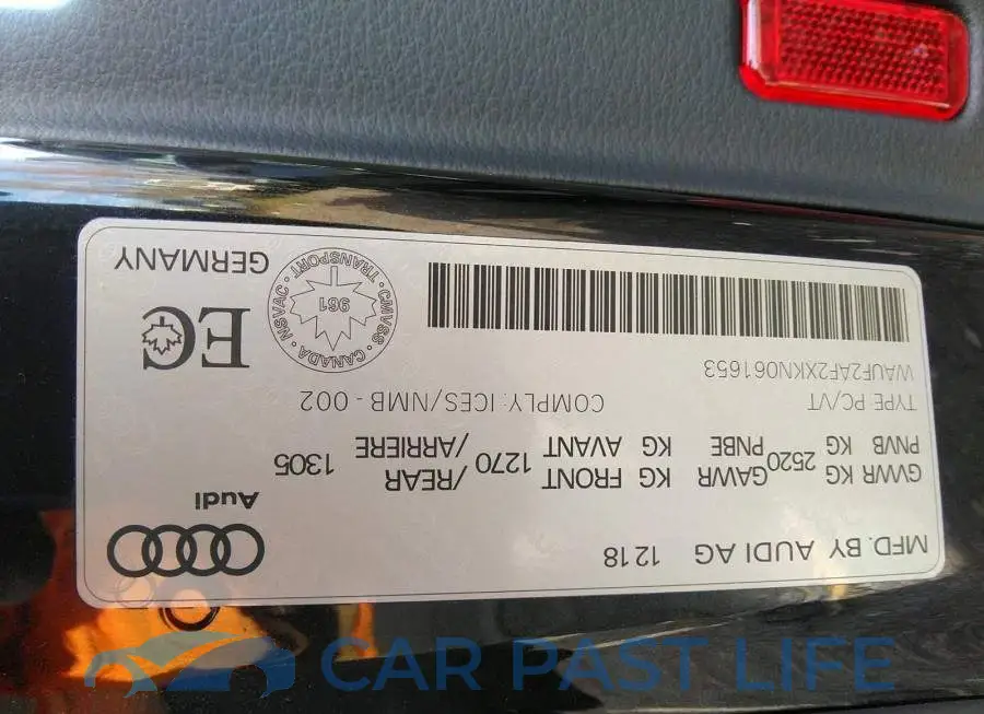 WAUF2AF2XKN061653# 9