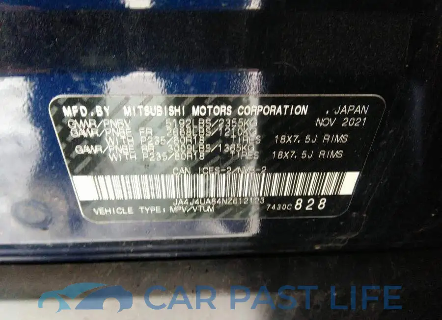JA4J4UA84NZ612123# 9