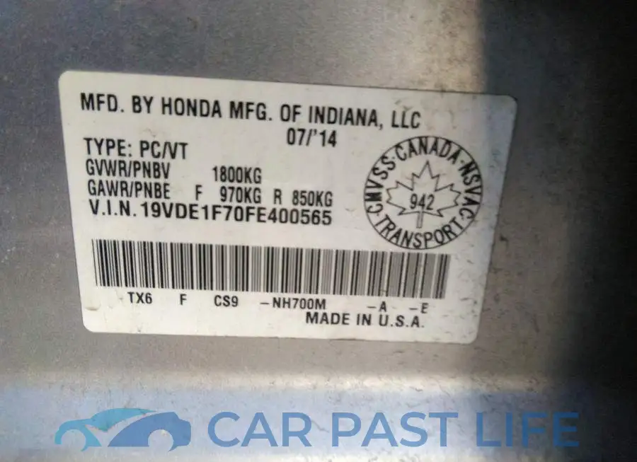 19VDE1F70FE400565# 9