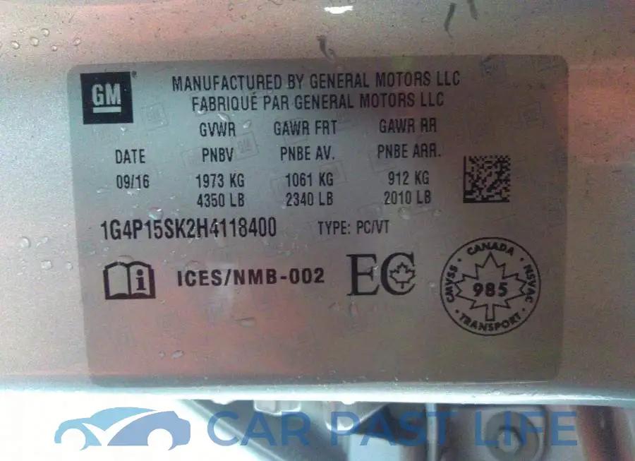 1G4P15SK2H4118400# 9