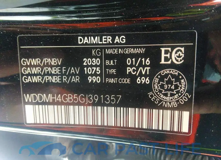 WDDMH4GB5GJ391357# 9