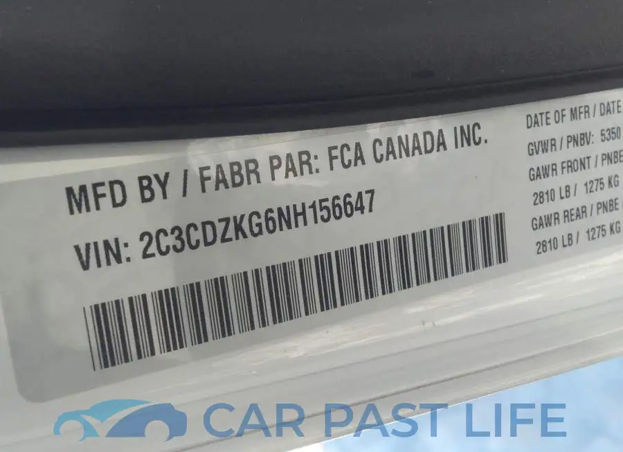 2C3CDZKG6NH156647# 9