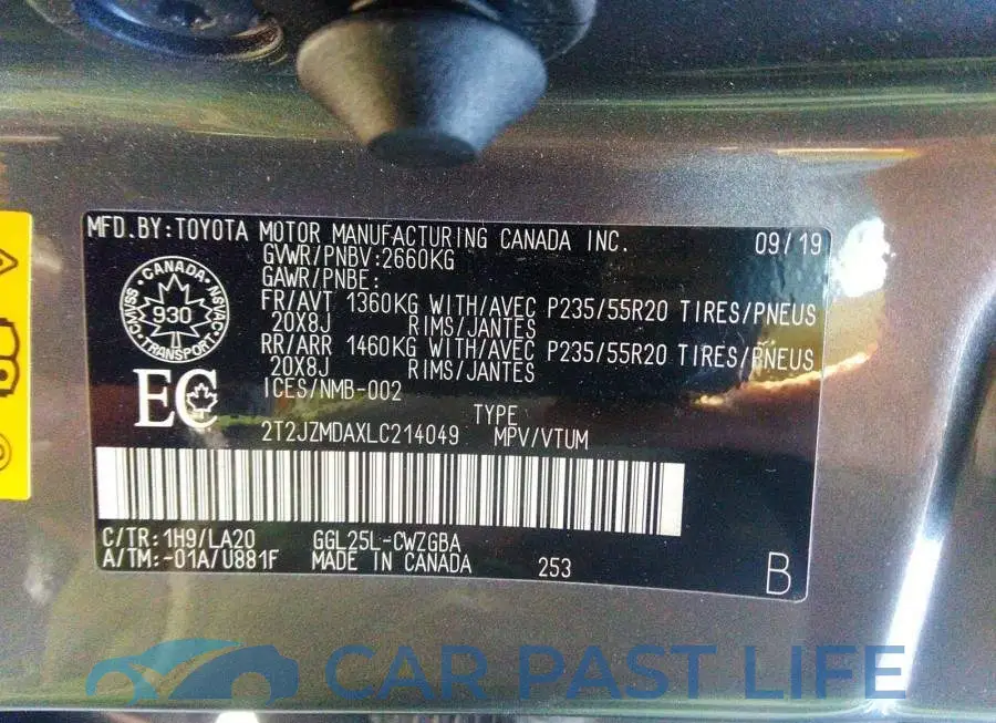 2T2JZMDAXLC214049# 9