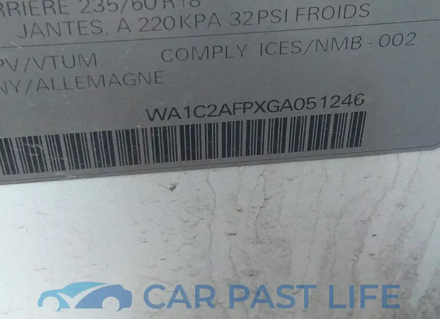 WA1C2AFPXGA051246# 9