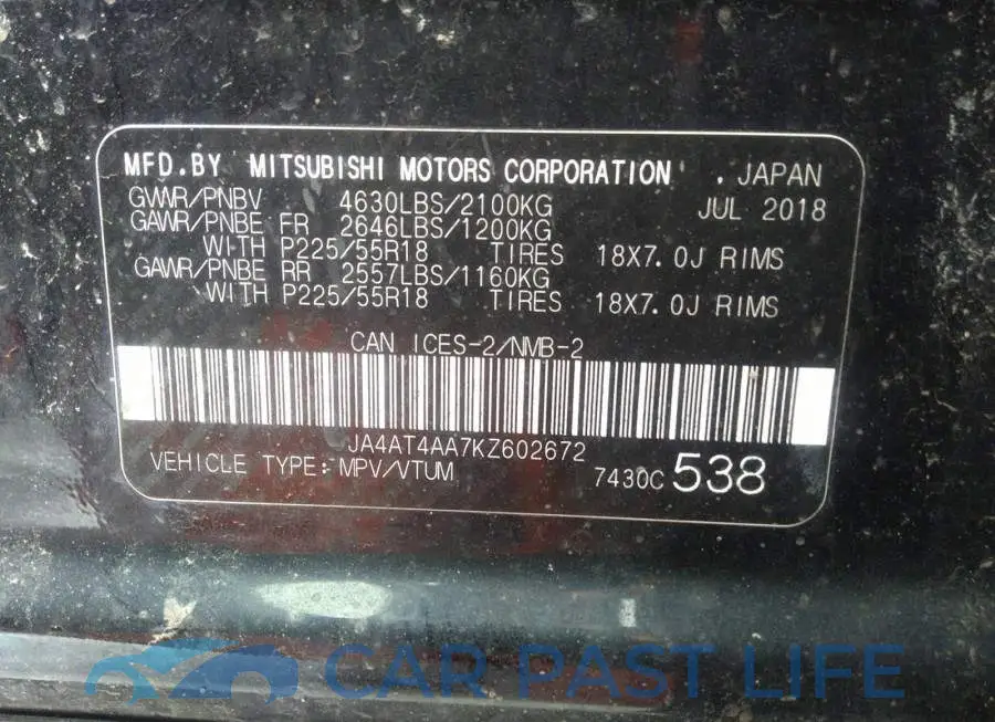JA4AT4AA7KZ602672# 9