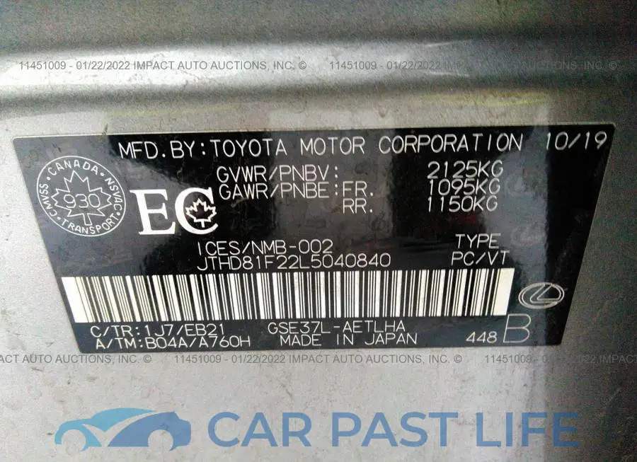 JTHD81F22L5040840# 9
