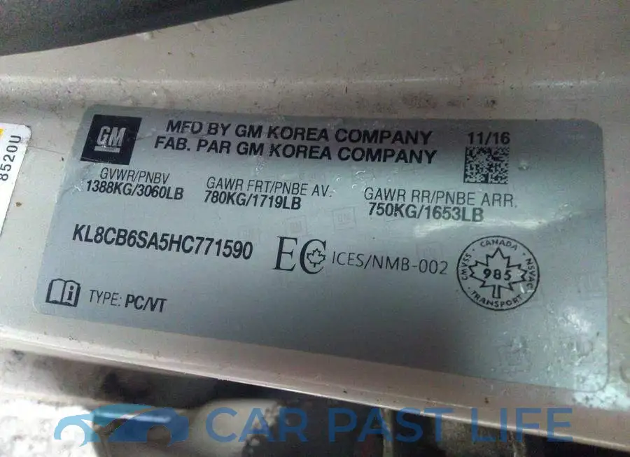 KL8CB6SA5HC771590# 9
