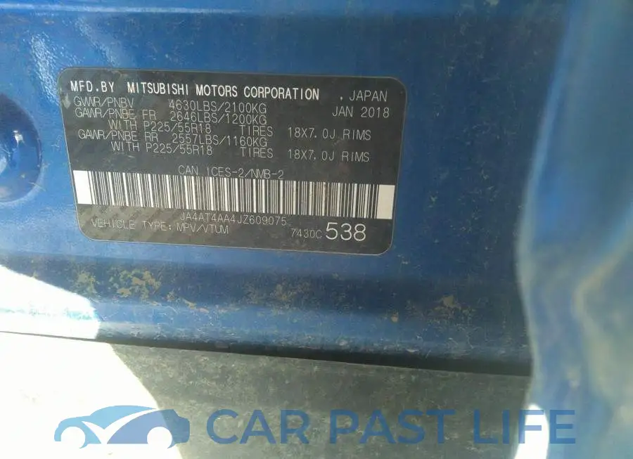 JA4AT4AA4JZ609075# 9