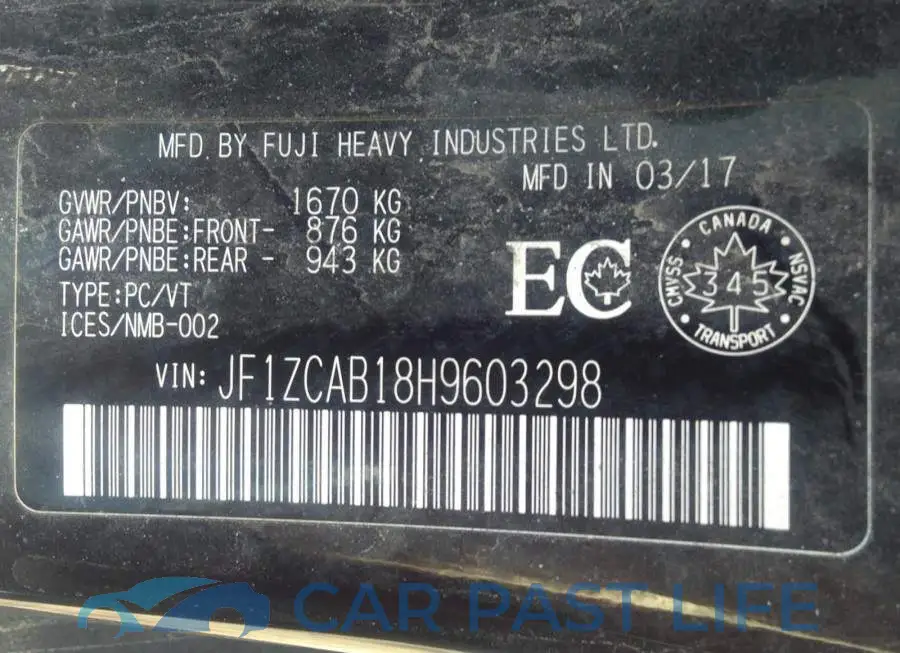 JF1ZCAB18H9603298# 9