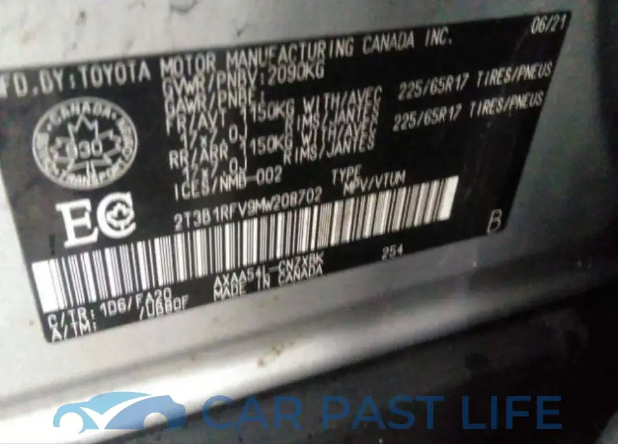 2T3B1RFV9MW208702# 10