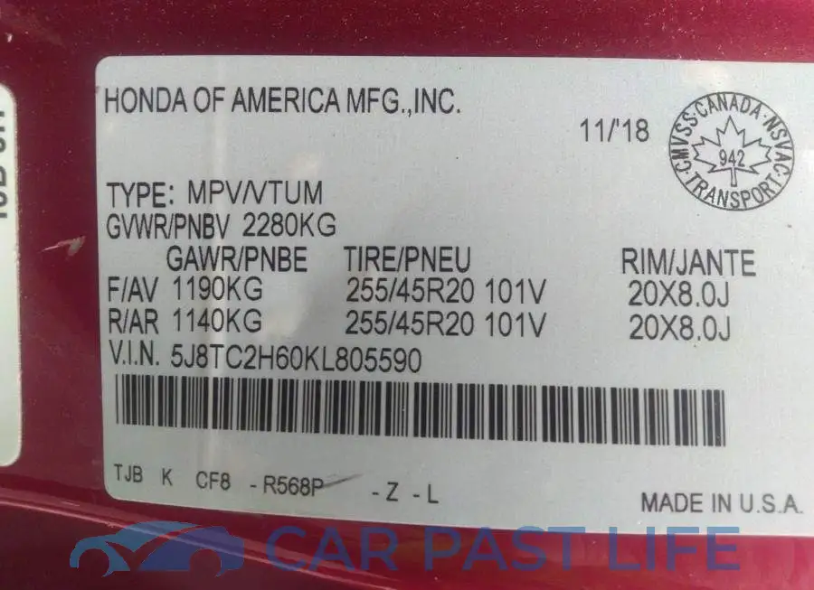 5J8TC2H60KL805590# 9