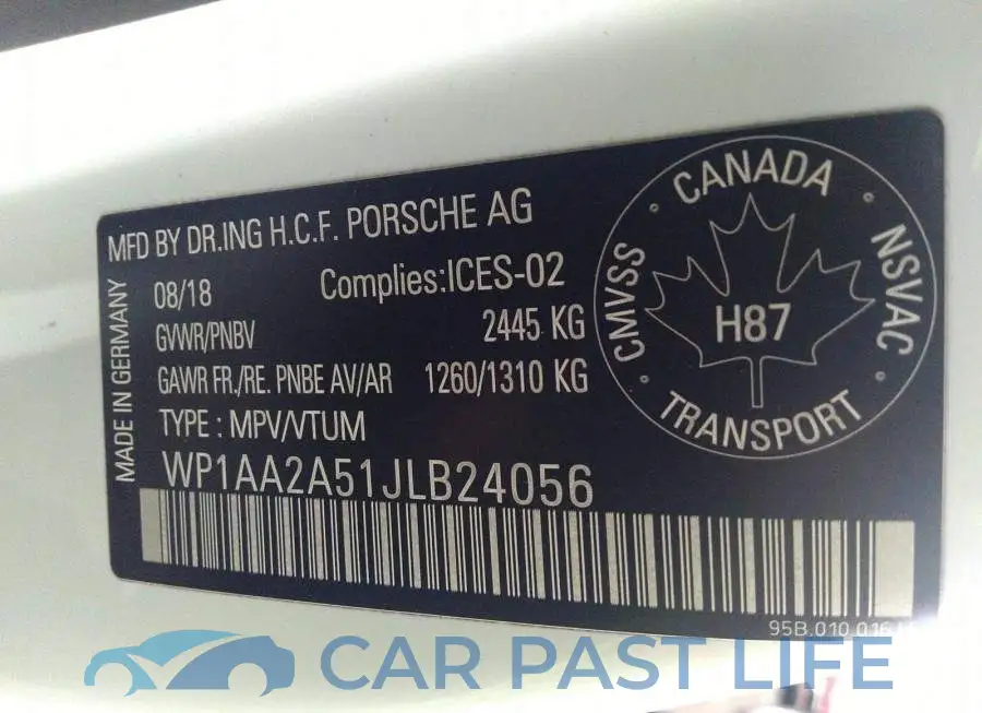 WP1AA2A51JLB24056# 8