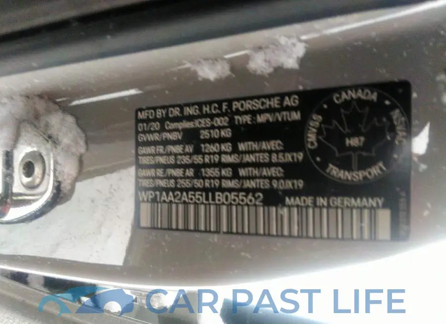 WP1AA2A55LLB05562# 9