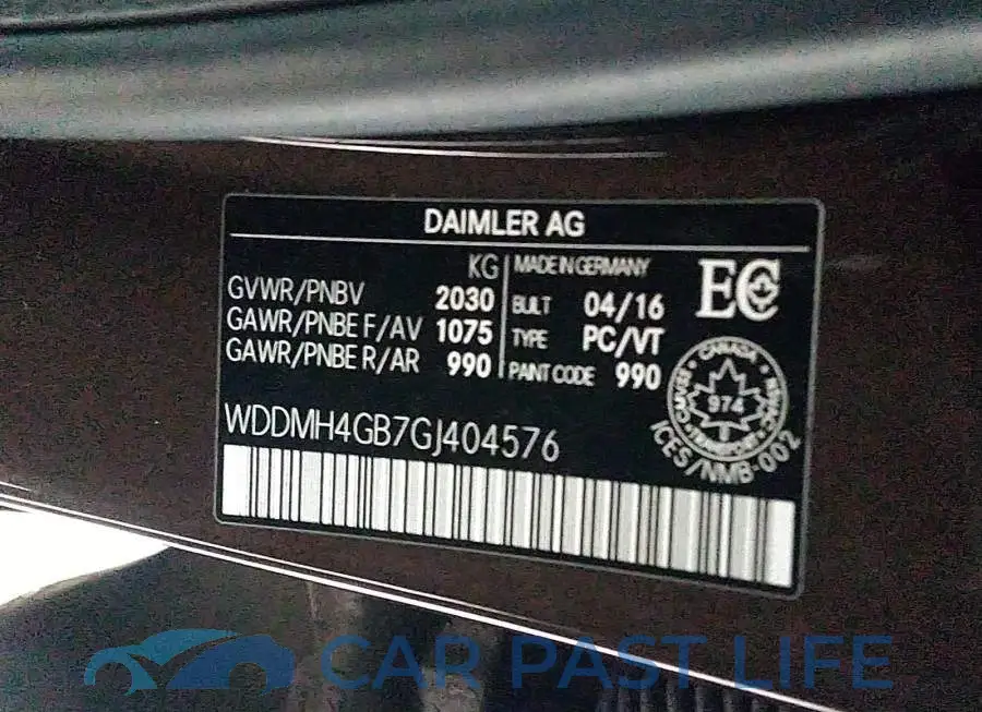 WDDMH4GB7GJ404576# 9