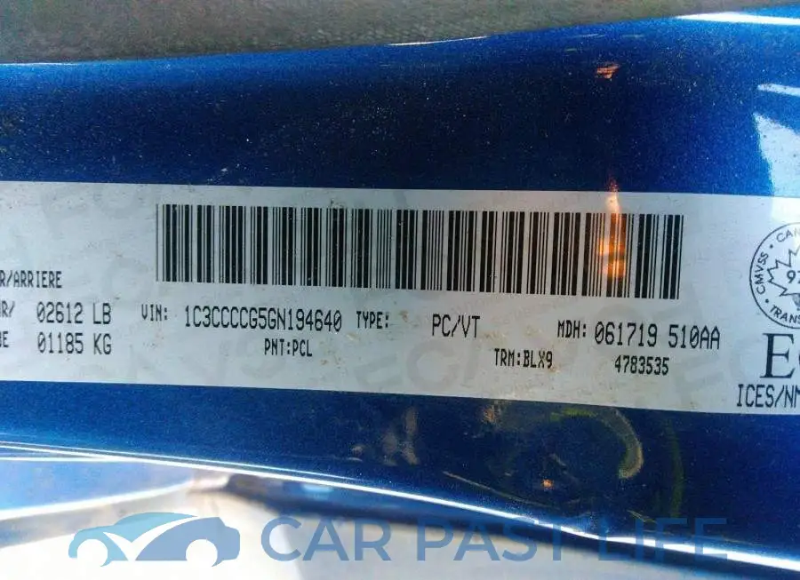 1C3CCCCG5GN194640# 9