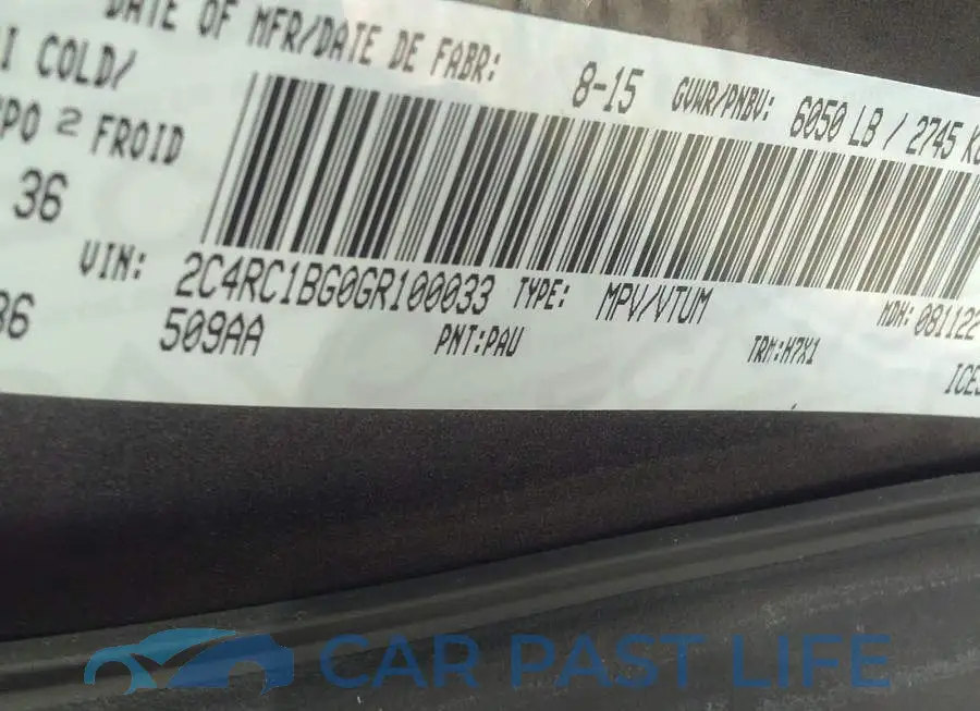 2C4RC1BG0GR100033# 9