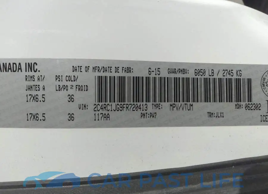 2C4RC1JG9FR720413# 9