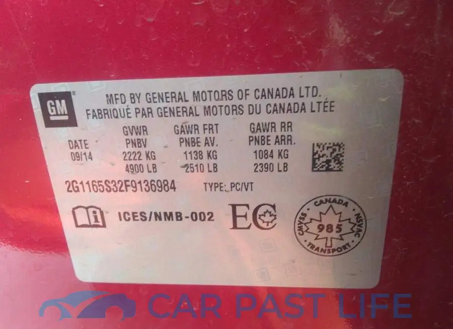 2G1165S32F9136984# 9