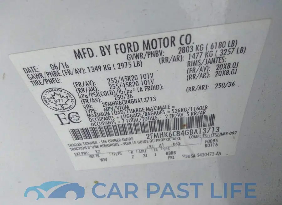 2FMHK6C84GBA13713# 9