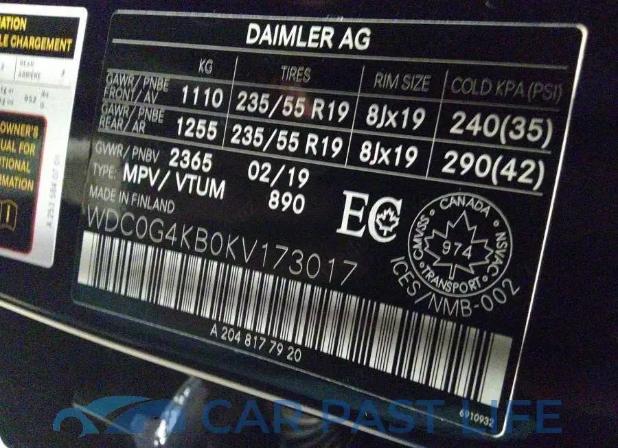 WDC0G4KB0KV173017# 9