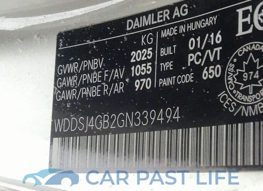 WDDSJ4GB2GN339494# 9