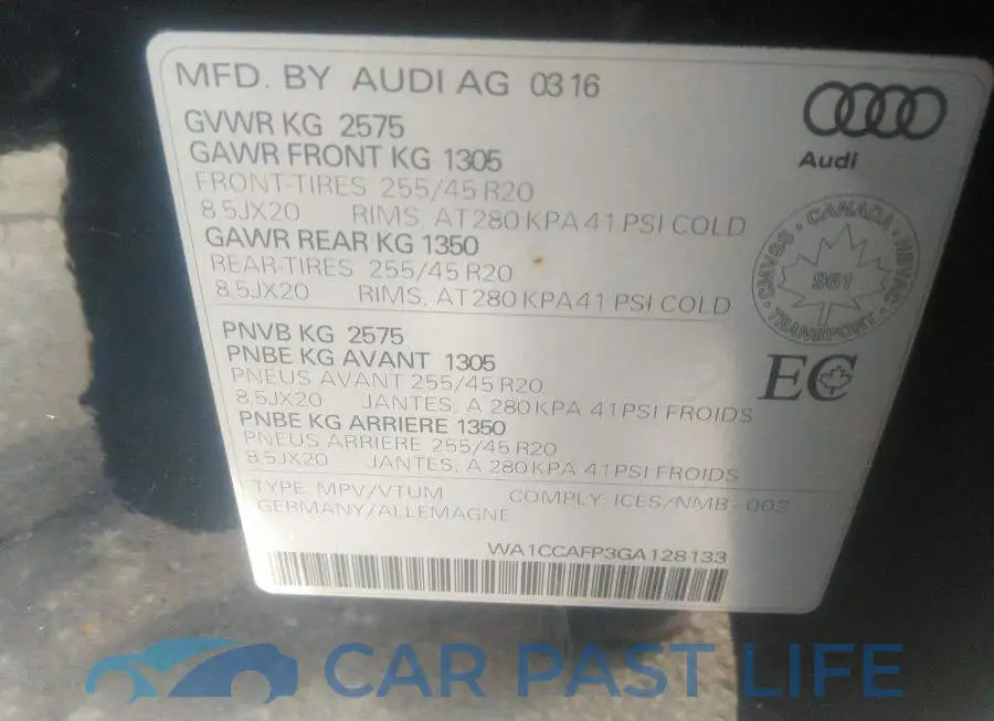WA1CCAFP3GA128133# 9