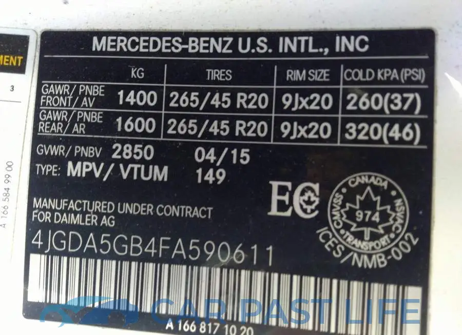 4JGDA5GB4FA590611# 9