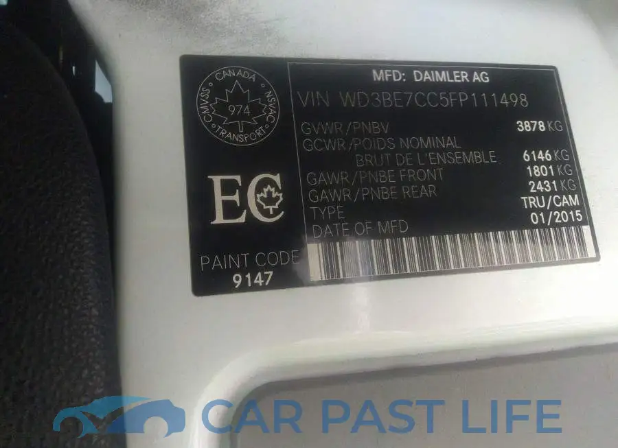 WD3BE7CC5FP111498# 9