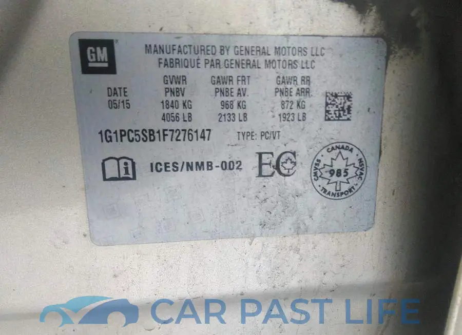 1G1PC5SB1F7276147# 9