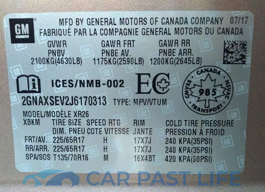 2GNAXSEV2J6170313# 9