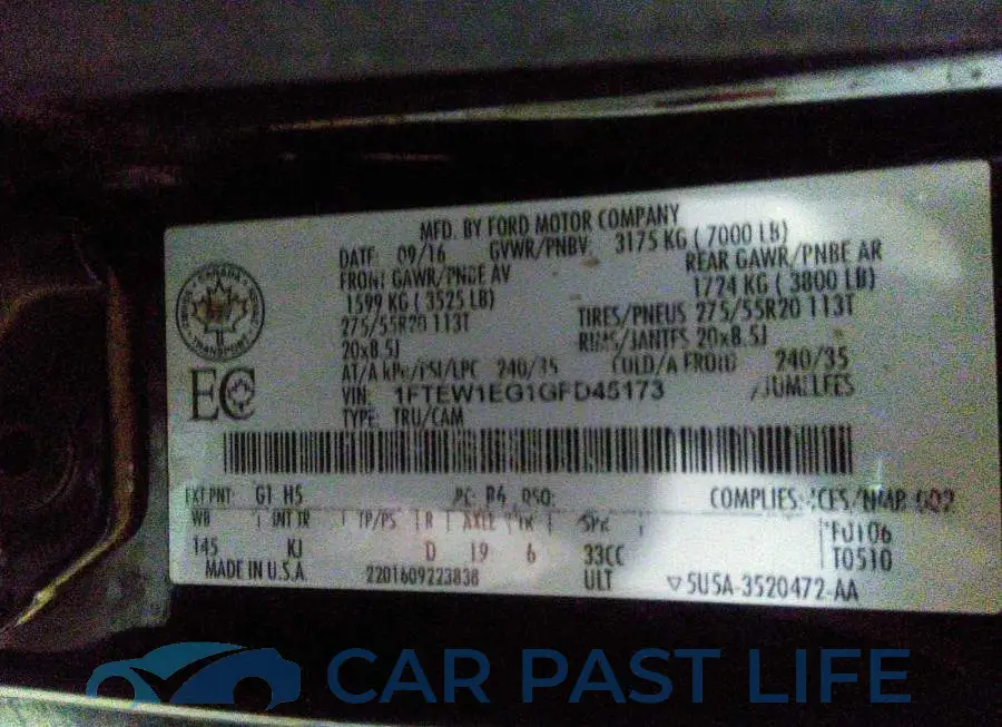 1FTEW1EG1GFD45173# 9