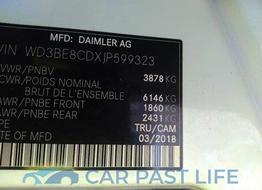 WD3BE8CDXJP599323# 9