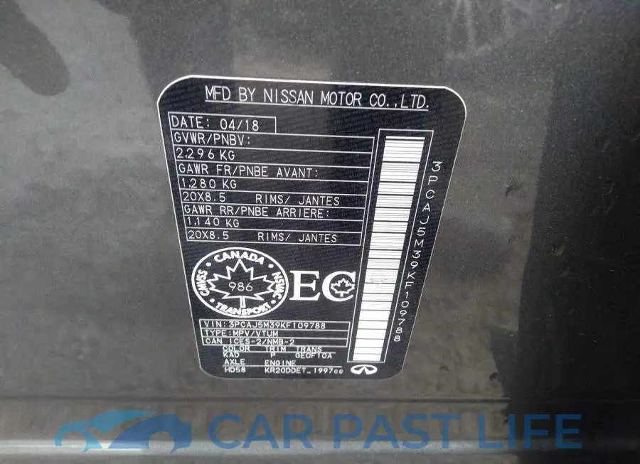 3PCAJ5M39KF109788# 9