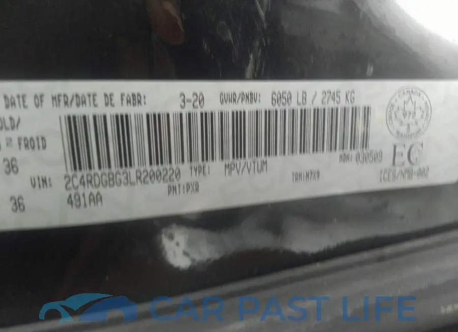 2C4RDGBG3LR200220# 9