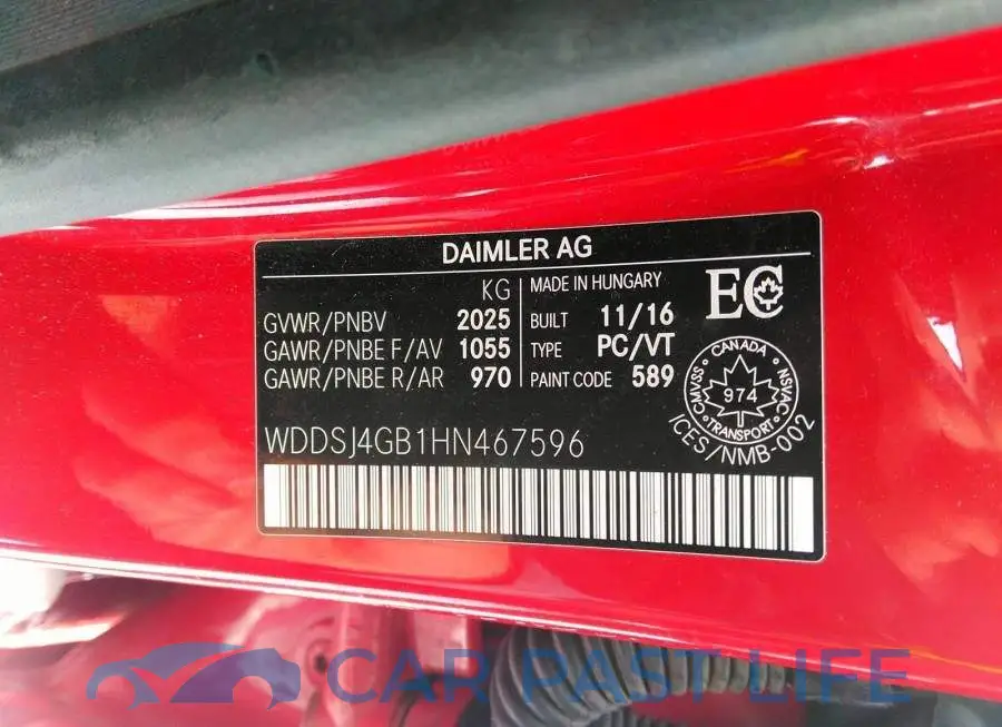 WDDSJ4GB1HN467596# 9