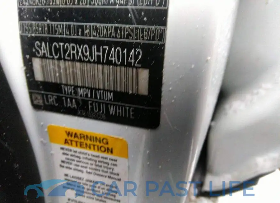 SALCT2RX9JH740142# 9