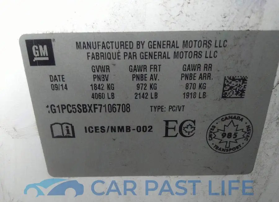 1G1PC5SBXF7106708# 9