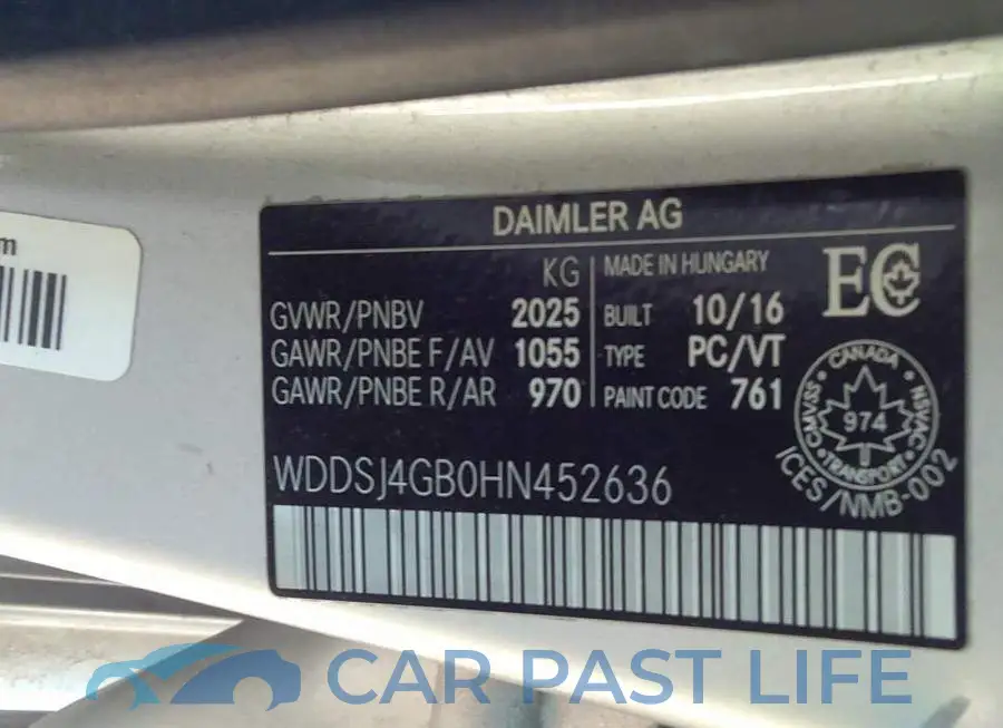 WDDSJ4GB0HN452636# 9