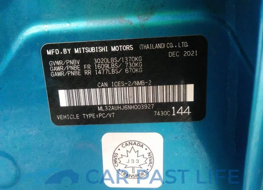 ML32AUHJ6NH003927# 9