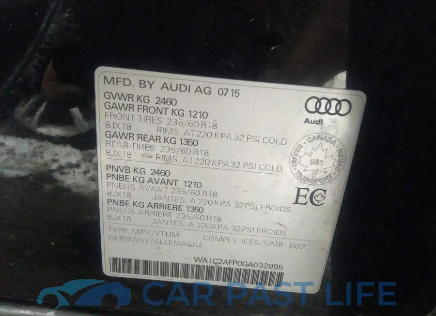 WA1C2AFP0GA032995# 9
