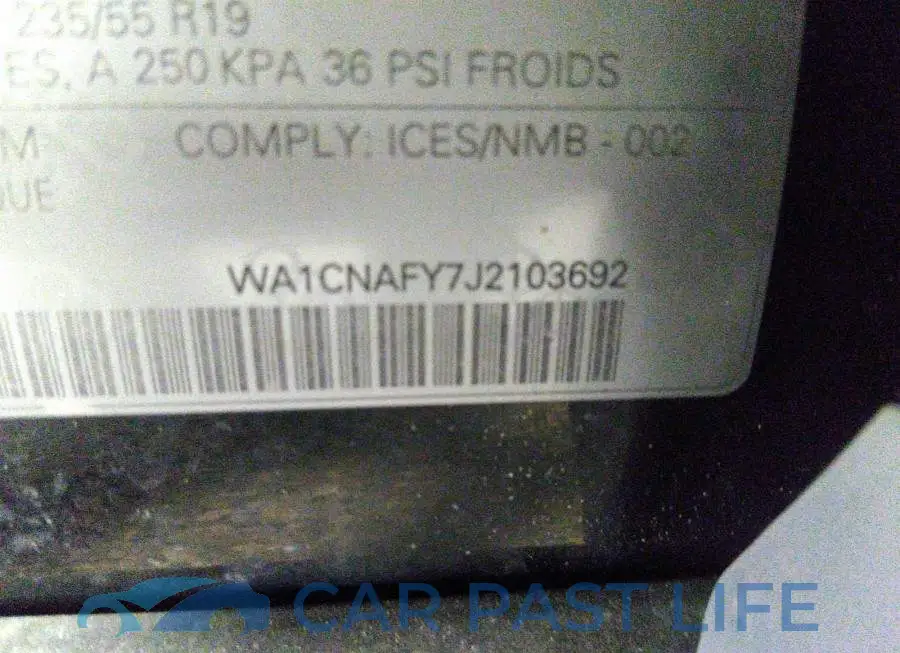 WA1CNAFY7J2103692# 9