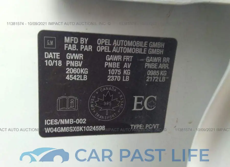 W04GM6SX6K1024598# 9