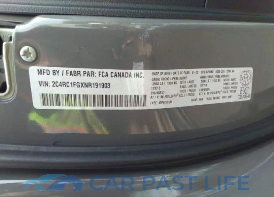 2C4RC1FGXNR191903# 10