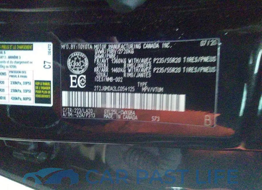 2T2JGMDA2LC054125# 9